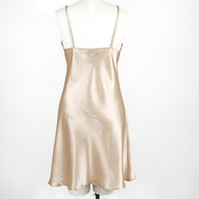 Load image into Gallery viewer, Carmen Kirstein 100%Silk Lace Slip Chemise Nightie. Made in New Zealand