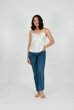 Load image into Gallery viewer, Carmen Kirstein 100% Silk Camisole with Lace