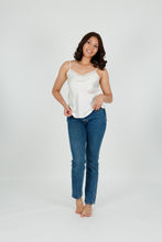 Load image into Gallery viewer, Carmen Kirstein 100% Silk Camisole with Lace