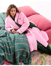 Load image into Gallery viewer, Kip &amp; Co Candy Pine Quilted Velvet Robe