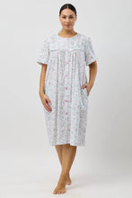 Load image into Gallery viewer, Schrank Pansies Floral Brunch Coat SK926P5 1 left in Blue size 14