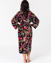 Load image into Gallery viewer, Velvet Paradise Robe Dressing Gown in Black 1 left