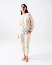 Load image into Gallery viewer, Kip &amp; Co Forever Floral Butter Organic Cotton Long Sleeve Pyjama Top and Slouch Pant Set