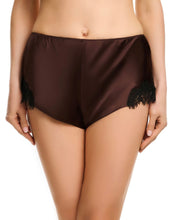 Load image into Gallery viewer, Sainted Sister Silk Camisole and French Knicker Set in Chocolate