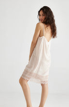 Load image into Gallery viewer, Amelie Lace Edge Cotton Slip Nightie in Blush