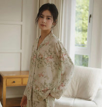 Load image into Gallery viewer, DrifWoo Green Floral Long Sleeve Pyjama Set – Soft &amp; Breathable