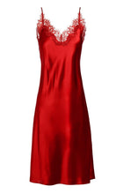 Load image into Gallery viewer, Sainted Sisters Scarlett Red Mid Length Silk Chemise
