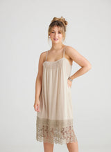 Load image into Gallery viewer, Marisol Lace Edge Slip in Sandcastle