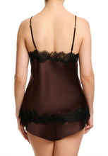 Load image into Gallery viewer, Sainted Sister Silk Camisole and French Knicker Set in Chocolate