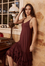Load image into Gallery viewer, Evangeline Lace Slip in Bordeaux