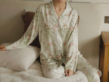 Load image into Gallery viewer, DrifWoo Green Floral Long Sleeve Pyjama Set – Soft &amp; Breathable