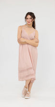 Load image into Gallery viewer, Blossomtime cotton &amp; lace slip.