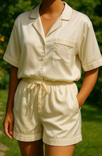 Load image into Gallery viewer, Bamboo Short Summer pj Pyjama Set in Skyblue or Buttercream Yellow