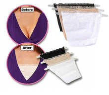 Load image into Gallery viewer, Cleavage Covers clip on with lace Trim