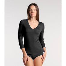 Load image into Gallery viewer, Oroblu Perfect Line Modal Cashmere T-shirt 3/4 sleeve