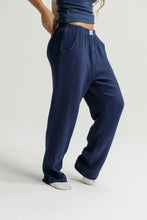 Load image into Gallery viewer, The Good Night Society Muslin Cotton Midnight Navy Shirt and Pants Pj Set
