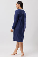 Load image into Gallery viewer, Yuu Jardin Ruffle Navy Nightie Y333J6