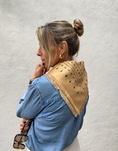 Load image into Gallery viewer, Dark Hampton x ELLIE COMPTON THE HOLDEN WOOL SILK Tan and Navy