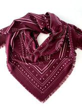 Load image into Gallery viewer, Dark Hampton x ELLIE COMPTON THE HADFIELD WOOL SILK SCARF Burgundy and Pink
