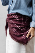 Load image into Gallery viewer, Dark Hampton x ELLIE COMPTON THE HADFIELD WOOL SILK SCARF Burgundy and Pink