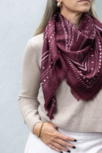 Load image into Gallery viewer, Dark Hampton x ELLIE COMPTON THE HADFIELD WOOL SILK SCARF Burgundy and Pink