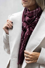 Load image into Gallery viewer, Dark Hampton x ELLIE COMPTON THE HADFIELD WOOL SILK SCARF Burgundy and Pink