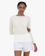 Load image into Gallery viewer, Modal Cashmere in Black Wide Neck Long Sleeve Top 5259