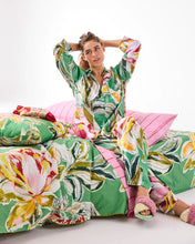 Load image into Gallery viewer, Kip &amp; Co Somerset Green Eco Satin Long Sleeve Shirt and Pant Pyjama Set - 40% OFF!!!