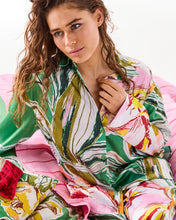 Load image into Gallery viewer, Kip &amp; Co Somerset Green Eco Satin Long Sleeve Shirt and Pant Pyjama Set - 40% OFF!!!