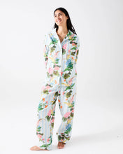 Load image into Gallery viewer, Kip &amp; Co Bouquet Beauty Stripe Flannelette Long Sleeve Shirt and Pant Pyjama Set