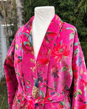 Load image into Gallery viewer, Velvet Paradise Robe Dressing Gown in Black 1 left