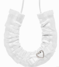 Load image into Gallery viewer, Bride Horseshoe White with bow and Diamanté Heart