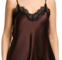 Load image into Gallery viewer, Sainted Sisters Chocolate 100% Silk Chemise Nightie