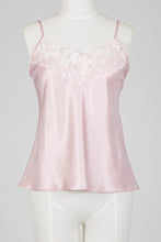 Load image into Gallery viewer, Carmen Kirstein 100% Silk Camisole with Lace
