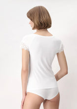 Load image into Gallery viewer, Oroblu Perfect line cotton lace t-shirt vobt67331