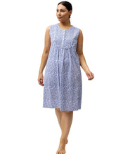 Load image into Gallery viewer, Schrank Sleeveless Nightie Pink and Navy Flower Print SK416A - 1 left size 16
