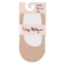 Load image into Gallery viewer, Philippe Matignon Footlet Sockette 2 pack Nude or Black M115015