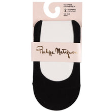 Load image into Gallery viewer, Philippe Matignon Footlet Sockette 2 pack Nude or Black M115015
