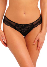 Load image into Gallery viewer, Ravissant Underwire Bralette and Tanga Black Set