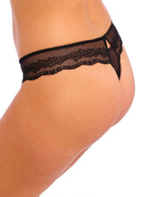 Load image into Gallery viewer, Ravissant Underwire Bralette and Tanga Black Set