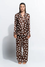 Load image into Gallery viewer, Silk Chocolate Polka Dot or Spot Pyjama Set - 100% Silk by GINIA
