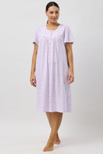Load image into Gallery viewer, Schrank Peony Nightie in Cotton Knit Jersey with short sleeve SK318P5