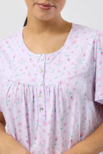 Load image into Gallery viewer, Schrank Peony Nightie in Cotton Knit Jersey with short sleeve SK318P5
