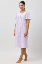 Load image into Gallery viewer, Schrank Peony Nightie in Cotton Knit Jersey with short sleeve SK318P5