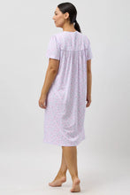 Load image into Gallery viewer, Schrank Peony Nightie in Cotton Knit Jersey with short sleeve SK318P5