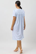 Load image into Gallery viewer, Schrank Peony Nightie in Cotton Knit Jersey with short sleeve SK318P5