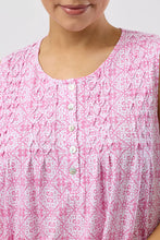 Load image into Gallery viewer, Schrank Baroque Sleeveless Nightie in Rose Pink or Indigo Blue SK411B5